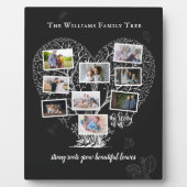 家名写真コラージュ |ファミリツリーハート フォトプラーク (正面)