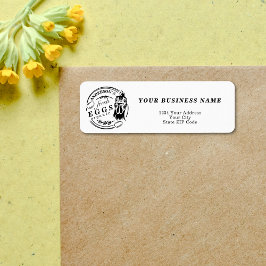 家名鶏卵ファームの装飾アドレス ラベル