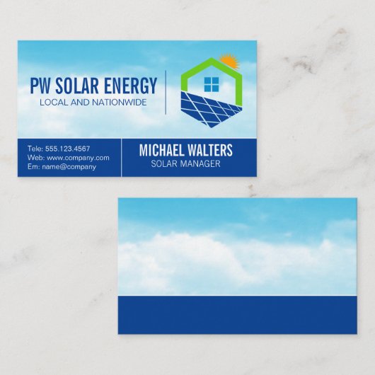 家太陽の力 |空 名刺 (正面/裏面)