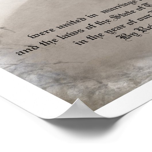 家宝の婚姻証明書 ポスター (角)