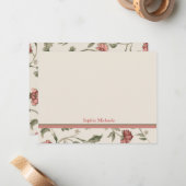 家宝の庭のパーソナライズな文房具 ノートカード (正面/裏面インサイチュ)