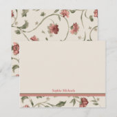 家宝の庭のパーソナライズな文房具 ノートカード (正面/裏面)