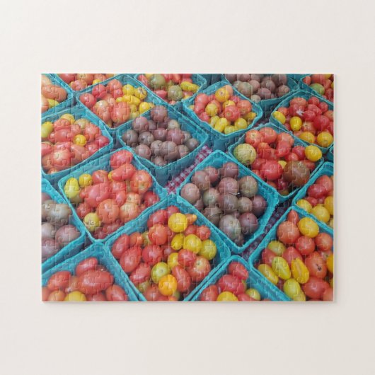 家宝トマト品種農家市場パズル ジグソーパズル (横)