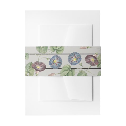 家宝モダン朝顔 招待状ベリーバンド (正面例)