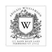 家宝蔵書票スタンプカスタム家紋 ラバースタンプ (インプリント)