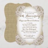 家宝 カントリー 50周年 結婚記念日 招待状 (正面/裏面)