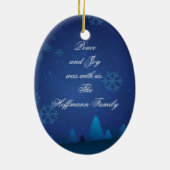 家宝、年次オーナメント。 (カスタマイズ) セラミックオーナメント (裏面)