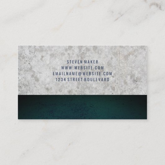 家実在地のグランジ背景 名刺 (裏面)