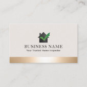 家実在屋検査スタイリッシュ金ゴールド縁ど 名刺 (正面)