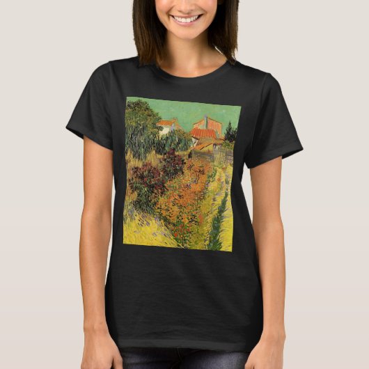 家屋の裏の庭 ヴィンセント・ヴァン・ゴッホ Tシャツ (正面)