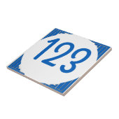 家屋番号の青い番号 タイル (側面)