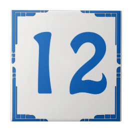 家屋番号の青い番号 タイル