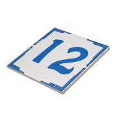 家屋番号の青い番号 タイル (側面)