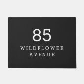 家屋番号通り名アドレスモダンブラック ドアマット (正面)