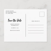 家幽霊のよく出るとカボチャのハロウィーン日付を保存 インビテーションポストカード (裏面)