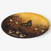 家幽霊のよく出るとカボチャ ペーパープレート (アングル)