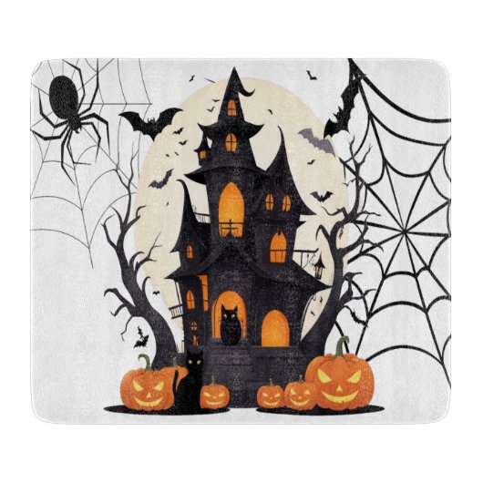 家幽霊のよく出るとパンプキンナイト カッティングボード (正面)