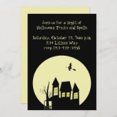 家幽霊のよく出ると飛んでいる魔女 招待状 (正面/裏面)