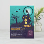 家幽霊のよく出ると魔女キッズハローウィンパーティ 招待状 (スタンド正面)