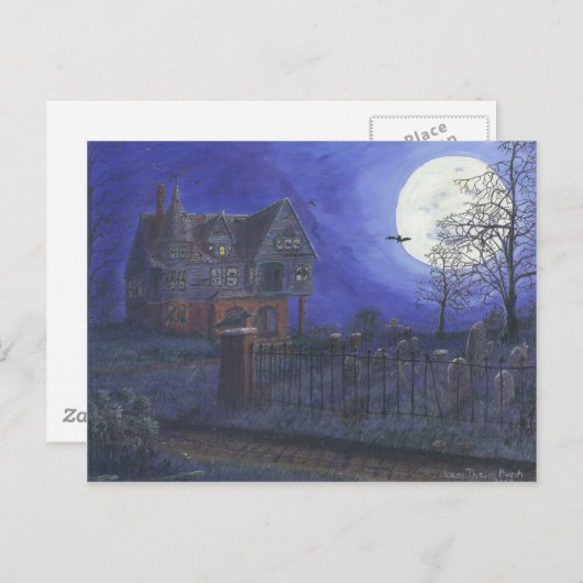 家幽霊のよく出るの郵便カード ポストカード (正面/裏面)