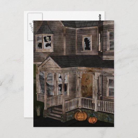家幽霊のよく出るの郵便カード ポストカード (正面/裏面)