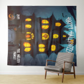 家幽霊のよく出るハッピーハローウィンファミリ名 |年 タペストリー (インサイチュ(横))