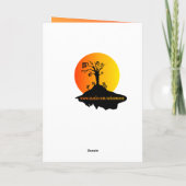 家幽霊のよく出るハッピーハローウィン魔女、カボチャ、フクロウ カード (裏面)