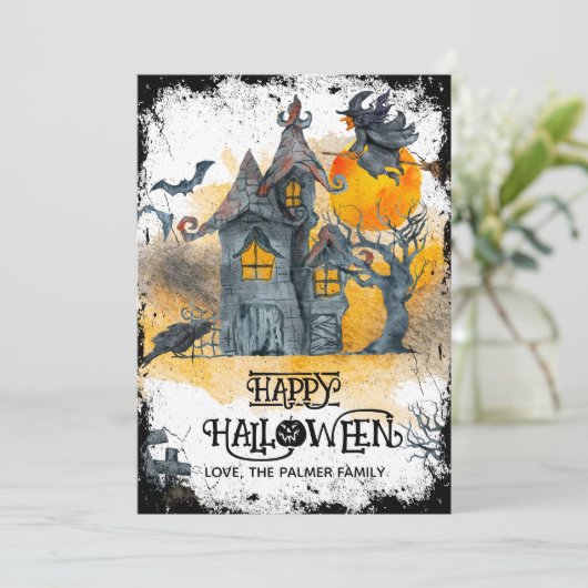 家幽霊のよく出るハッピーハローウィン シーズンカード (スタンド正面)