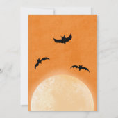 家幽霊のよく出るハロウィーンの小さなブーブベイビーシャワー 招待状 (裏面)