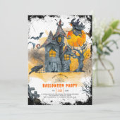 家幽霊のよく出るハローウィンパーティ招待 招待状 (スタンド正面)