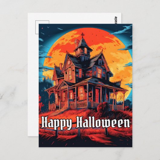 家幽霊のよく出る屋 |ハッピーハローウィン ポストカード (正面/裏面)