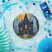 家幽霊のよく出る屋 | 不気味ハローウィンパーティ ペーパープレート (パーティー)