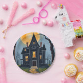 家幽霊のよく出る屋 | 不気味ハローウィンパーティ ペーパープレート (パーティー)