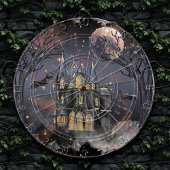 家幽霊のよく出る屋 |不気味満月の木とこうもり ダーツボード