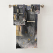 家幽霊のよく出る屋 |不気味満月の木とこうもり バスタオルセット (インサイチュ)