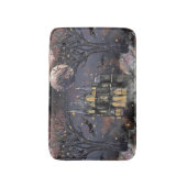 家幽霊のよく出る屋 |不気味満月の木とこうもり バスマット (正面縦)