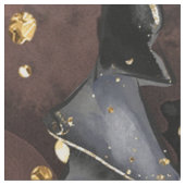 家幽霊のよく出る屋 |不気味満月の木とこうもり ファブリック (クローズアップ)