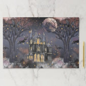 家幽霊のよく出る屋 |不気味満月の木とこうもり ペーパーパッド (インサイチュ)