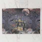 家幽霊のよく出る屋 |不気味満月の木とこうもり ペーパーパッド (正面)