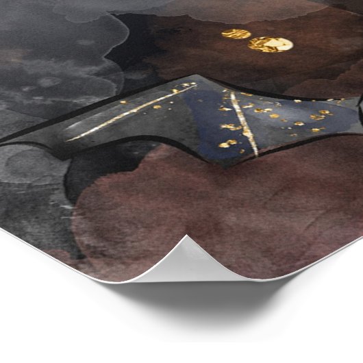 家幽霊のよく出る屋 |不気味満月の木とこうもり ポスター (角)