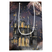 家幽霊のよく出る屋 |不気味満月の木とこうもり ミディアムペーパーバッグ (裏面)