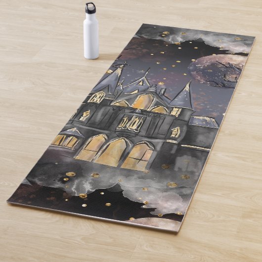 家幽霊のよく出る屋 |不気味満月の木とこうもり ヨガマット (インサイチュ)