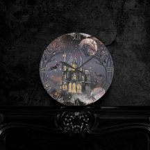 家幽霊のよく出る屋 |不気味満月の木とこうもり