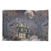 家幽霊のよく出る屋 |不気味満月の木とこうもり 枕カバー (裏面)