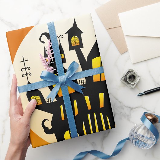 家幽霊のよく出る月ラッピング紙 ラッピングペーパー