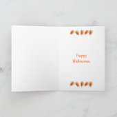 家幽霊のよく出る水カラーハロウィーンカード カード (内部)