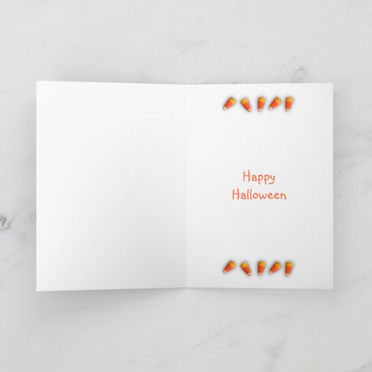 家幽霊のよく出る水カラーハロウィーンカード カード (内部)