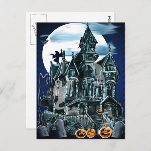 家幽霊のよく出る葉書 ポストカード (正面/裏面)