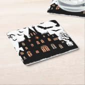 家幽霊のよく出る スクエアペーパーコースター (アングル)