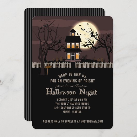 家幽霊のよく出る 招待状 (正面/裏面)